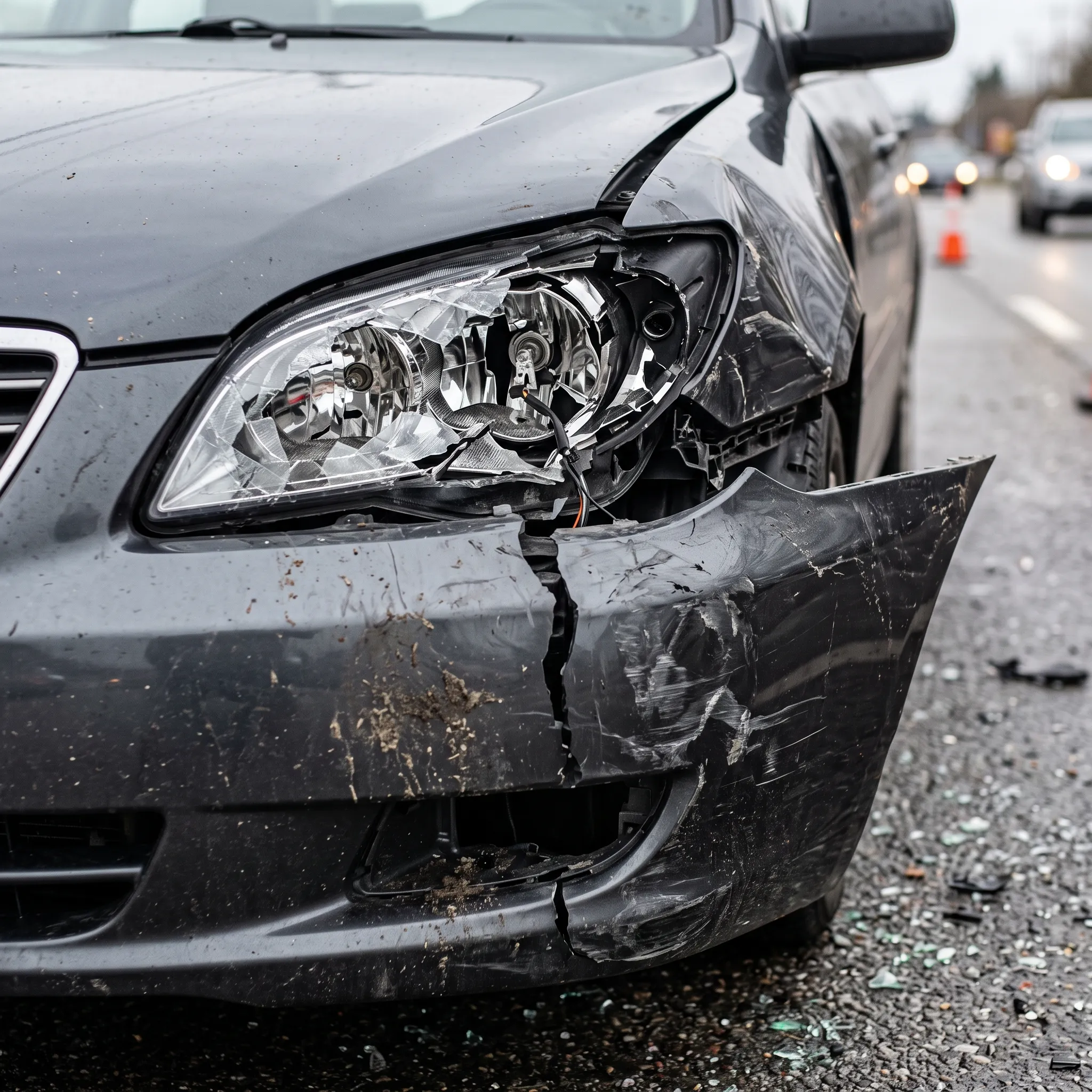 Roadway and auto accident claim